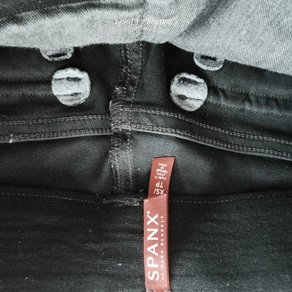 SPANX Stretch Twill Cargo Sculp Jogger Zip Ankle Flap Pockets Washed Black XS - Picture 7 of 8